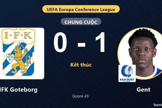 Gent hạ IFK Goteborg tại vòng loại Conference League