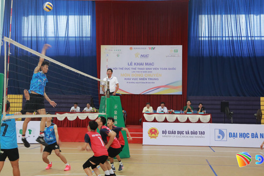Khai mạc Giải bóng chuyền Đại hội Thể thao sinh viên toàn quốc khu vực miền Trung
