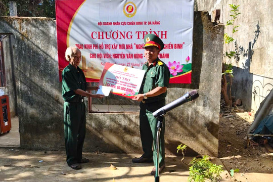 Hội Doanh nhân Cựu chiến binh thành phố hỗ trợ 360 triệu đồng xây 6 nhà ở cho hội viên