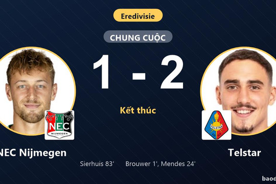 Telstar đánh bại NEC Nijmegen ngay sân khách, khởi đầu thuận lợi tại Eredivisie