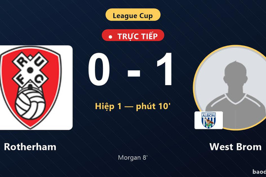 Trực tiếp Rotherham vs West Brom: West Brom mở tỷ số