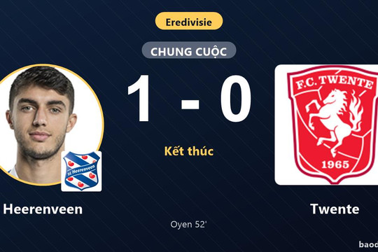 Hạ Twente 1-0 ngày ra quân Eredivisie, Heerenveen thắng lợi còn đối thủ trắng tay