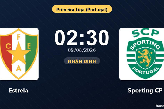 Nhận định Estrela vs Sporting CP: đội hình dự kiến