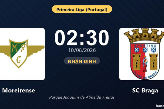 Nhận định Moreirense vs SC Braga: đội hình dự kiến