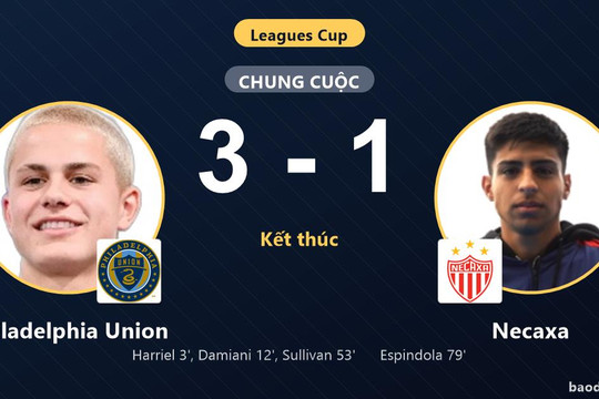Đánh bại Necaxa 3-1, Philadelphia Union thể hiện sức mạnh vượt trội tại Leagues Cup