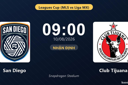 Nhận định San Diego vs Club Tijuana: đội hình dự kiến