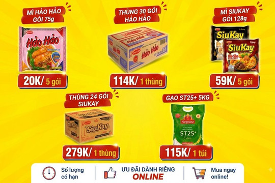 Cách mua mì Hảo Hảo SiuKay và Koreno giảm giá tới 36k khi đặt hàng online tại Bách hóa XANH