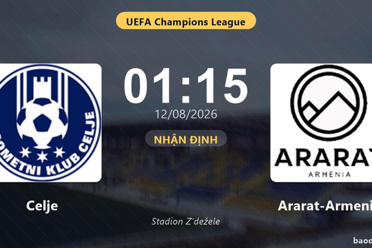 Nhận định Celje vs Ararat-Armenia: đội hình dự kiến