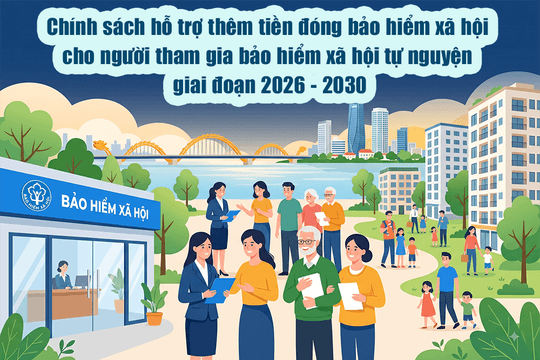 [Infographic] - Đà Nẵng: Chính sách hỗ trợ thêm tiền đóng bảo hiểm xã hội cho người tham gia bảo hiểm xã hội tự nguyện giai đoạn 2026 - 2030