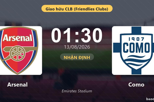 Nhận định Arsenal vs Como: đội hình dự kiến