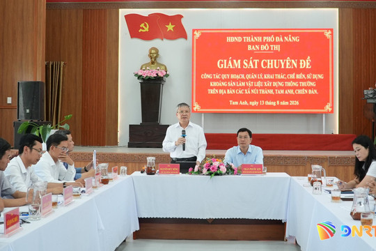 Thường trực HĐND thành phố giám sát hoạt động các mỏ khoáng sản tại xã Núi Thành và Tam Anh