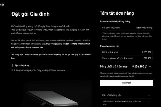 Starlink chính thức phủ sóng Việt Nam: Chi tiết giá cước, phần cứng và hạ tầng kỹ thuật