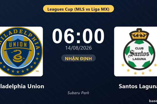 Nhận định Philadelphia Union vs Santos Laguna: đội hình dự kiến