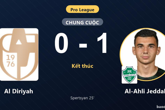 Spertsyan lập công, Al-Ahli Jeddah hạ Al Diriyah trong ngày ra quân Pro League