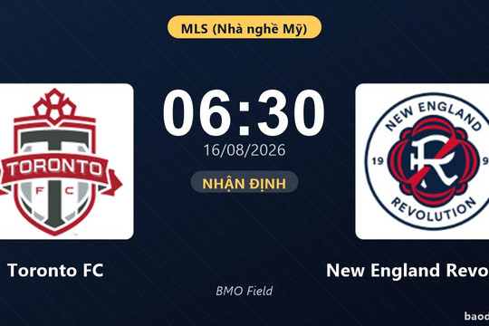 Nhận định Toronto FC vs New England Revolution: đội hình dự kiến