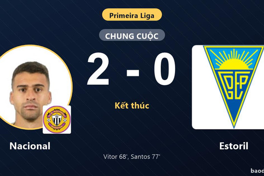 Hạ Estoril 2-0 tại Funchal, Nacional giành chiến thắng đầu tay ở Primeira Liga