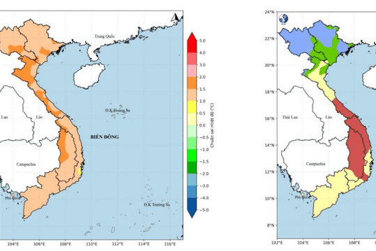 El Nino đang có cường độ mạnh, dự báo thiếu hụt mưa trong tháng 10 và 11