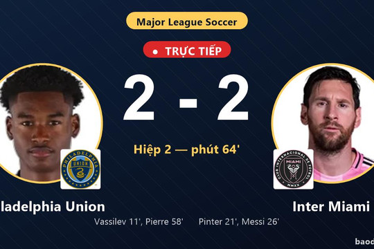 Trực tiếp Philadelphia Union vs Inter Miami: Philadelphia Union bị VAR từ chối bàn thắng