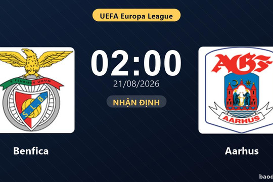 Nhận định Benfica vs Aarhus: đội hình dự kiến