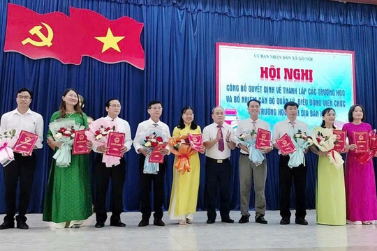 Xã Gò Nổi sáp nhập 9 trường học thành 4 trường công lập mới