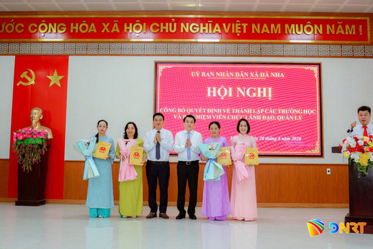 Xã Hà Nha công bố quyết định thành lập 4 trường học