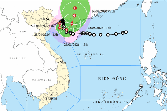Bão số 4 (Narra) di chuyển chậm trên Vịnh Bắc Bộ