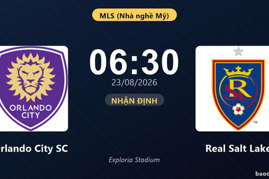 Trực tiếp Orlando City SC vs Real Salt Lake: Trận đấu đang diễn ra