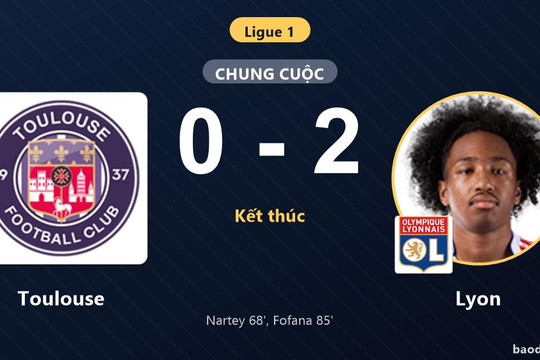 Hạ Toulouse ngay trên sân khách, Lyon khởi đầu suôn sẻ tại Ligue 1