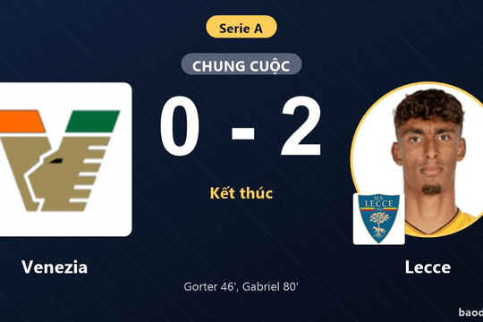 Thua Lecce 0-2, Venezia khởi đầu trắng tay ngay trên sân nhà tại Serie A