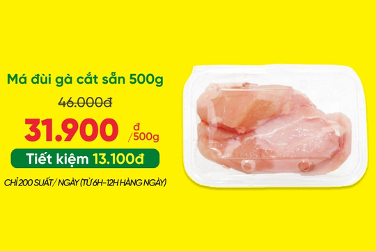 Mẹo săn khay má đùi gà cắt sẵn tươi ngon giá chỉ 31.900 đồng trên ứng dụng Bách hóa XANH