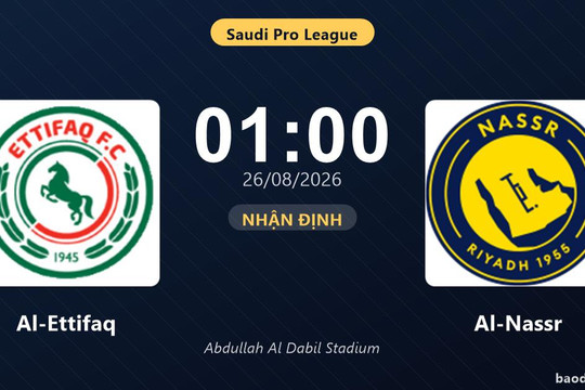 Nhận định Al-Ettifaq vs Al-Nassr: Cơ hội bám đuổi ngôi đầu