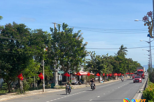 Phường Điện Bàn Đông xây dựng tuyến cờ Tổ quốc tại 27 tổ dân phố
