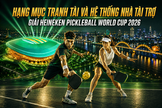 [Infographic] - Hạng mục tranh tài và hệ thống nhà tài trợ Giải Heineken Pickleball World Cup 2026