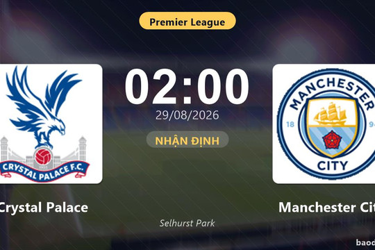 Nhận định Crystal Palace vs Manchester City: Điểm nóng cuộc đua tốp đầu