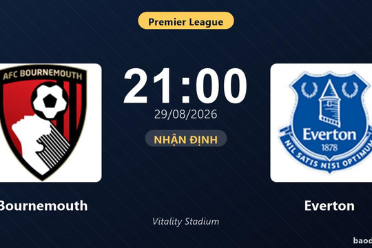 Nhận định Bournemouth vs Everton: Điểm nóng cuộc đua tốp đầu