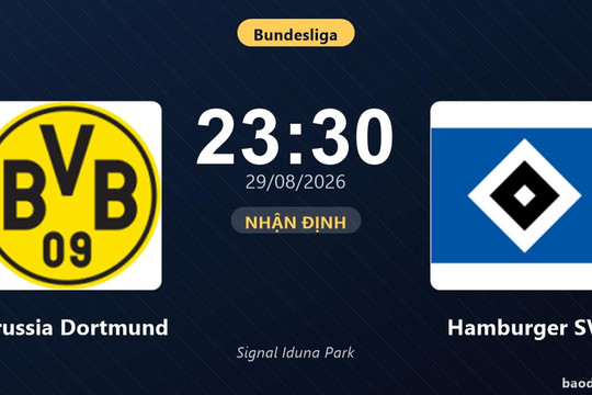 Nhận định Borussia Dortmund vs Hamburger SV: Cơ hội bám đuổi ngôi đầu