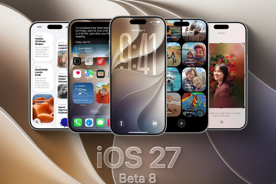 Apple phát hành phiên bản iOS 27 Beta 8 cho nhà phát triển nhằm tối ưu và sửa lỗi tồn đọng