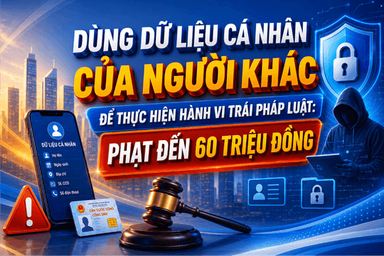 [Infographic] - Mức xử phạt hành vi sử dụng dữ liệu cá nhân của người khác để thực hiện hành vi trái pháp luật