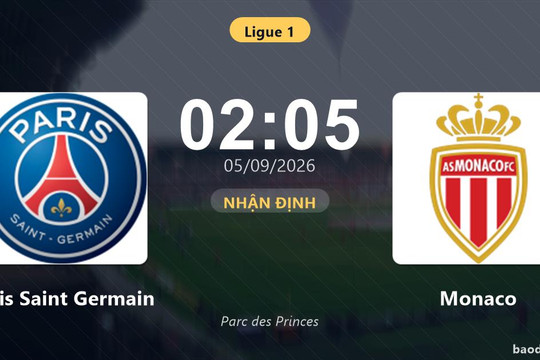 Nhận định Paris Saint Germain vs Monaco: Cơ hội bám đuổi ngôi đầu