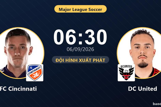 Trận FC Cincinnati vs DC United bị hoãn
