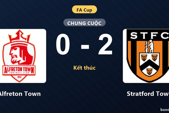 Stratford Town đánh bại Alfreton Town ở vòng loại FA Cup