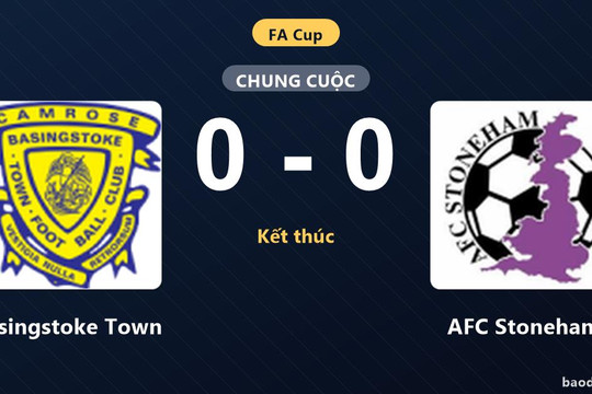 Basingstoke Town bất phân thắng bại trước AFC Stoneham tại FA Cup