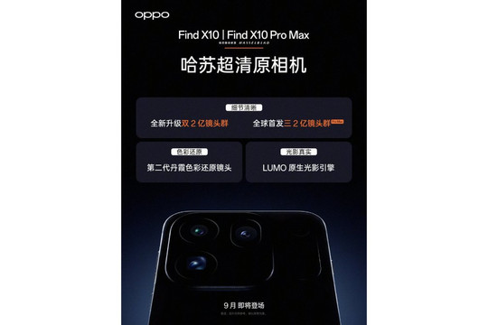 OPPO Find X10 Pro Max sắp ra mắt: Đột phá với 3 camera 200MP và chip Dimensity 9-series
