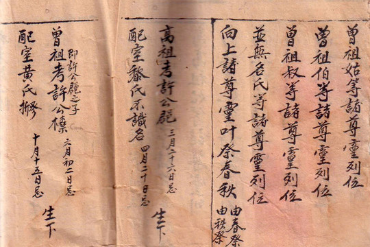 Gia phả - nối dòng cội nguồn