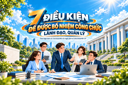 [Infographic] 7 điều kiện để được bổ nhiệm công chức lãnh đạo, quản lý