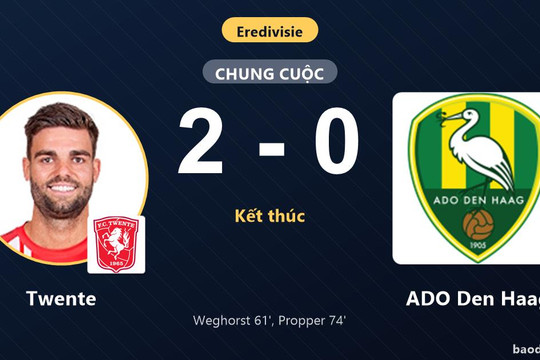 Hạ ADO Den Haag, Twente chen chân vào top 5 Eredivisie