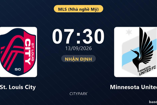 Nhận định St. Louis City vs Minnesota United FC: Điểm nóng cuộc đua tốp đầu