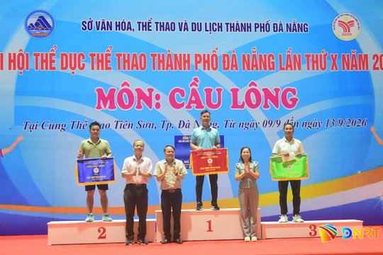 Giải cầu lông Đại hội Thể dục thể thao thành phố Đà Nẵng: Phường Hòa Cường xếp Nhất toàn đoàn