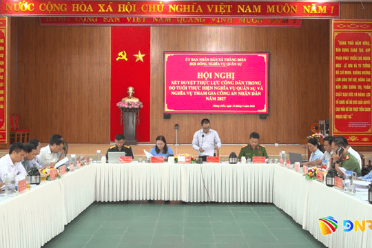 Thăng Điền tổ chức xét thực lực công dân trong độ tuổi thực hiện nghĩa vụ quân sự