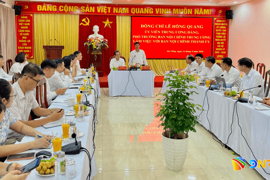 Lãnh đạo Ban Nội chính Trung ương làm việc với Ban Nội chính Thành ủy Đà Nẵng